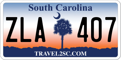 SC license plate ZLA407