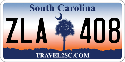 SC license plate ZLA408