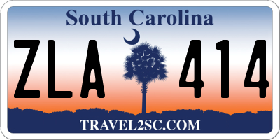 SC license plate ZLA414