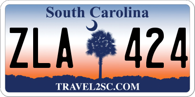SC license plate ZLA424