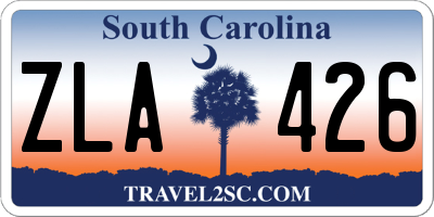 SC license plate ZLA426