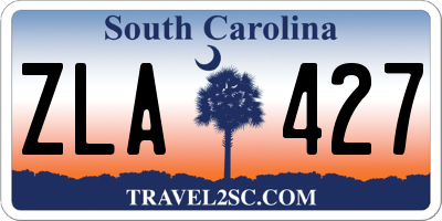 SC license plate ZLA427
