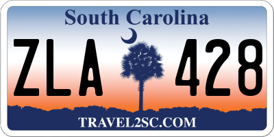SC license plate ZLA428