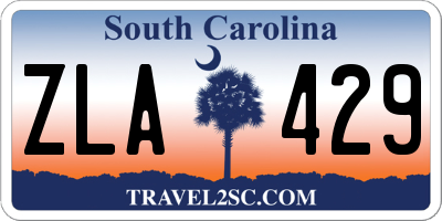 SC license plate ZLA429