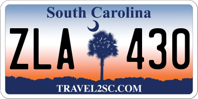 SC license plate ZLA430