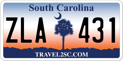 SC license plate ZLA431