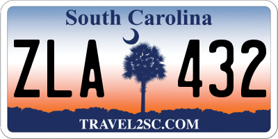 SC license plate ZLA432