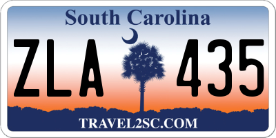 SC license plate ZLA435