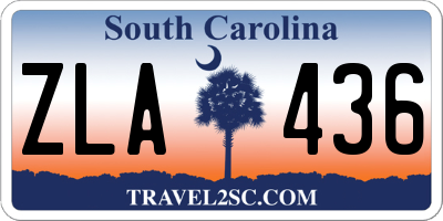 SC license plate ZLA436