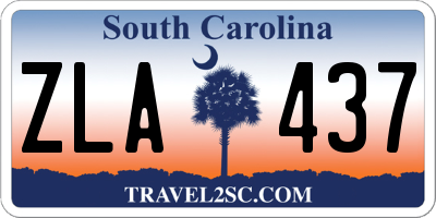 SC license plate ZLA437