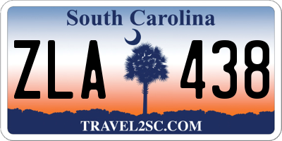 SC license plate ZLA438