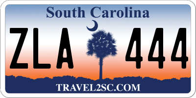 SC license plate ZLA444