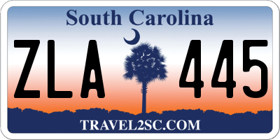 SC license plate ZLA445