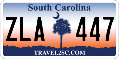 SC license plate ZLA447