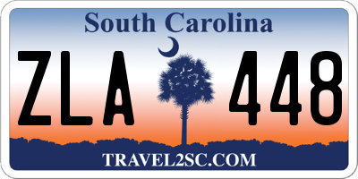 SC license plate ZLA448