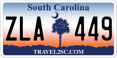 SC license plate ZLA449