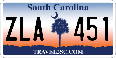SC license plate ZLA451