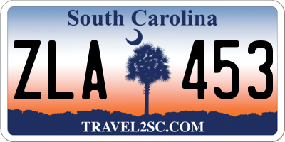 SC license plate ZLA453