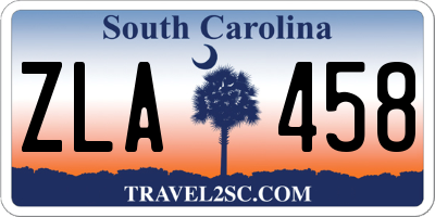 SC license plate ZLA458