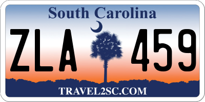 SC license plate ZLA459