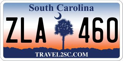 SC license plate ZLA460