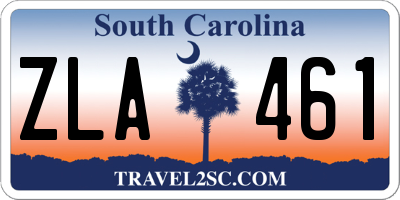 SC license plate ZLA461
