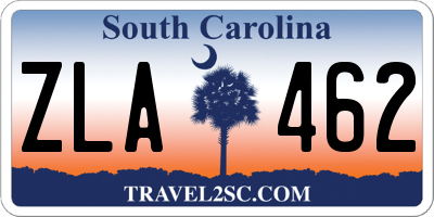 SC license plate ZLA462