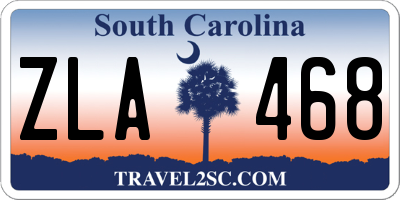SC license plate ZLA468