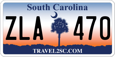 SC license plate ZLA470
