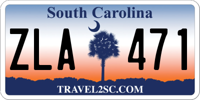 SC license plate ZLA471