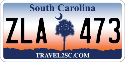 SC license plate ZLA473