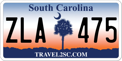 SC license plate ZLA475