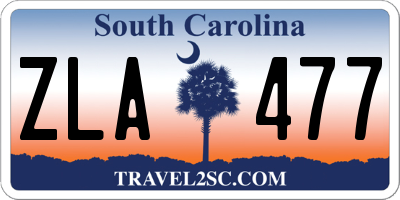 SC license plate ZLA477