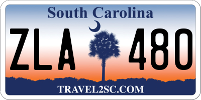 SC license plate ZLA480