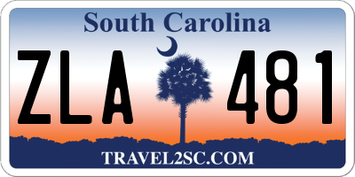 SC license plate ZLA481