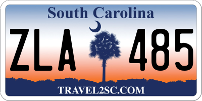 SC license plate ZLA485