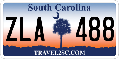 SC license plate ZLA488