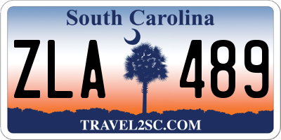 SC license plate ZLA489