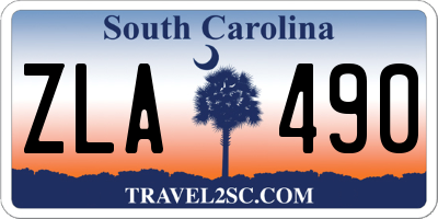 SC license plate ZLA490