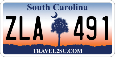 SC license plate ZLA491