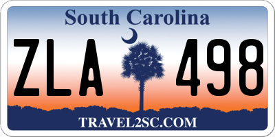 SC license plate ZLA498