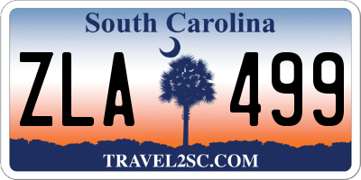 SC license plate ZLA499
