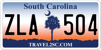 SC license plate ZLA504