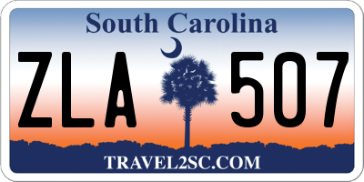 SC license plate ZLA507