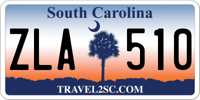 SC license plate ZLA510