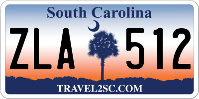 SC license plate ZLA512