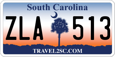 SC license plate ZLA513