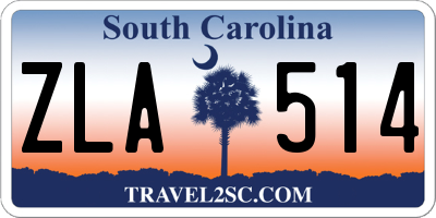 SC license plate ZLA514