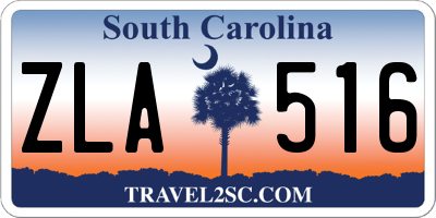SC license plate ZLA516