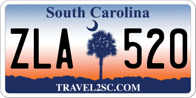 SC license plate ZLA520